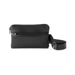 Black microfiber daypack, foldable into two sizes, Versatile black colour seventh view