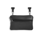 Black microfiber daypack, foldable into two sizes, Versatile black colour ninth view