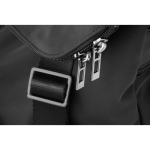 Black microfiber daypack, foldable into two sizes, Versatile black colour