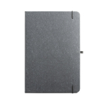Notebook with eco cover and lined pages, A5 black colour second view