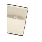 Notebook with eco cover and lined pages, A5 black colour third view