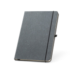 Notebook with eco cover and lined pages, A5 black colour