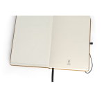 Notebook with eco cover and lined pages, A5 light brown colour fourth view