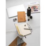 Notebook with eco cover and lined pages, A5 still life view