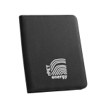 High-quality portfolio folder with zip, A4 Workshop black colour image with logo