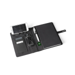 Folder with wireless charger, notepad, A5 black colour seventh view