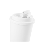 Double-walled coffee mug to go made of PP, 500ml white colour fourth view