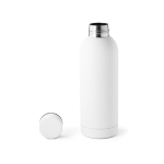 Double-walled leak-proof steel thermos bottle, 500ml white colour third view