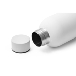 Double-walled leak-proof steel thermos bottle, 500ml white colour fourth view