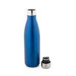 Vacuum-insulated stainless steel bottle, 500 ml blue colour third view