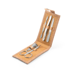 Manicure set in a cork case as a sustainable promotional gift natural colour third view