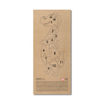 Dinosaur-shaped puzzle made of pine wood natural colour in box