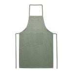 Recycled cotton apron with pocket, 140 g/m2 dark green colour first view