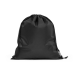 Promotional drawstring bag made of recycled plastic black colour