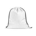 Promotional drawstring bag made of recycled plastic white colour