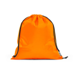 Promotional drawstring bag made of recycled plastic orange colour