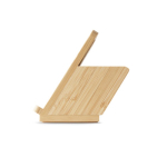 Wireless charging station & bamboo pen holder, iPhone & Android natural colour third view