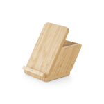 Wireless charging station & bamboo pen holder, iPhone & Android natural colour