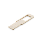 Custom webcam cover made from eco-friendly material, sliding natural colour third view