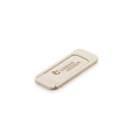 Custom webcam cover made from eco-friendly material, sliding natural colour image with logo