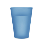 Sustainable, reusable cup made of PP for events, 300 ml transparent blue colour
