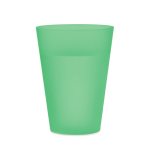Sustainable, reusable cup made of PP for events, 300 ml transparent green colour