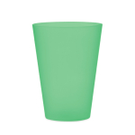 Sustainable, reusable cup made of PP for events, 300 ml transparent green colour