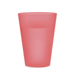 Sustainable, reusable cup made of PP for events, 300 ml transparent red colour