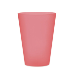 Sustainable, reusable cup made of PP for events, 300 ml transparent red colour