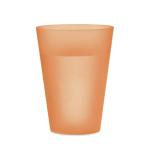 Sustainable, reusable cup made of PP for events, 300 ml transparent orange colour