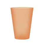 Sustainable, reusable cup made of PP for events, 300 ml transparent orange colour