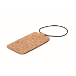 Cork luggage tag for tour operators printed with your logo beige colour second view