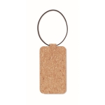Cork luggage tag for tour operators printed with your logo beige colour third view