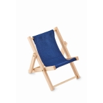 Original mobile phone stand in a deck chair shape blue colour