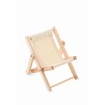 Original mobile phone stand in a deck chair shape beige colour
