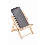 Original mobile phone stand in a deck chair shape beige colour second view