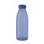 Plastic bottle made of RPET, BPA free, in many colours, 500 ml royal blue colour