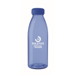 Plastic bottle made of RPET, BPA free, in many colours, 500 ml royal blue colour view with print area