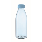Plastic bottle made of RPET, BPA free, in many colours, 500 ml transparent light blue colour