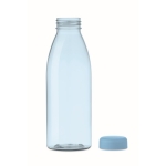 Plastic bottle made of RPET, BPA free, in many colours, 500 ml transparent light blue colour third view