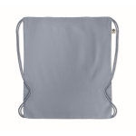 High-quality drawstring bag made of organic cotton, 140 g/m2 pastel blue colour second view