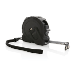 Custom tape measure with logo in premium case, 5 m black colour