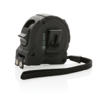 Custom tape measure with logo in premium case, 5 m black colour