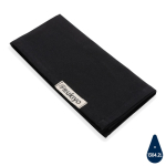 Set of 4 recycled cotton table napkins, 45 × 45 cm black colour