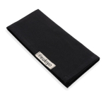 Set of 4 recycled cotton table napkins, 45 × 45 cm black colour