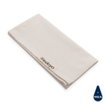 Set of 4 recycled cotton table napkins, 45 × 45 cm white colour