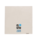 Set of 4 recycled cotton table napkins, 45 × 45 cm white colour