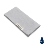Set of 4 recycled cotton table napkins, 45 × 45 cm grey colour