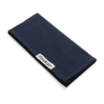 Set of 4 recycled cotton table napkins, 45 × 45 cm navy-blue colour