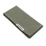 Set of 4 recycled cotton table napkins, 45 × 45 cm dark green colour